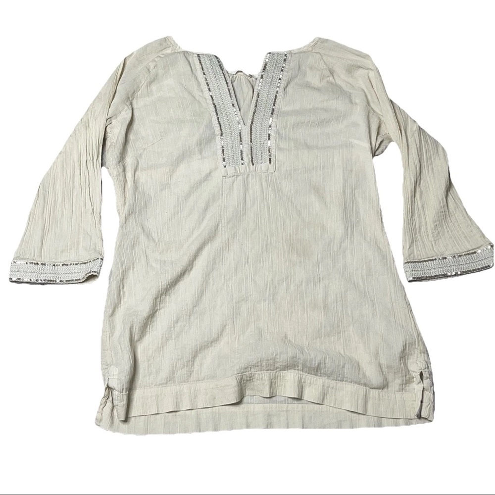 Athleta Mariana Tunic Cover Up S Embellished Cottagecore Y2K Eclectic Grandpa